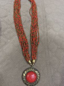 Bohemian Beaded Pendant Necklace