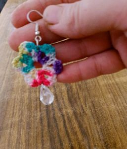 Crochet Earrings With Beads