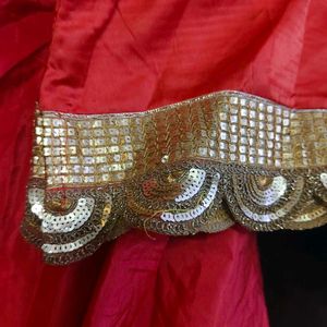only today offer Coral Lehenga Choli with Gold Emb