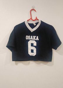 🖤  black 🖤 Osaka Cropped Jersey Top