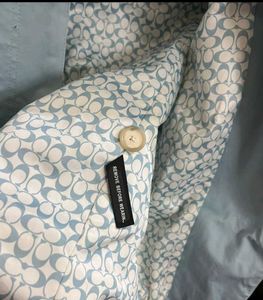 Coach Pastle Blue Trench Coat