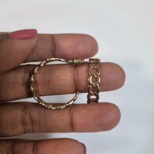 294. Oxidised Golden Hoops Combo