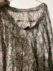 Floral Print Ethnic Skirt