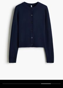 Navy Blue Button-Up Cardigan