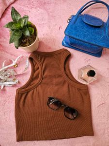 Brown Cropped Top