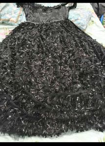 Stunning Black Sequined Gown