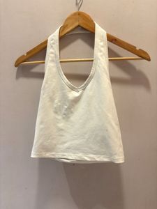 Elegant Halter Neck Crop Top