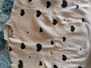 Heart Print Sweater for women size 44