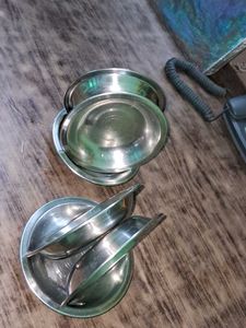 Set of 6 Vintage Metal Bowls