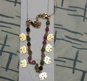 Elephant Charm Beaded Necklace