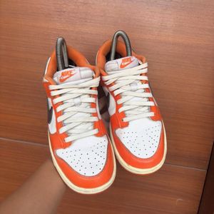 Nike Dunk Low Orange White Sneakers