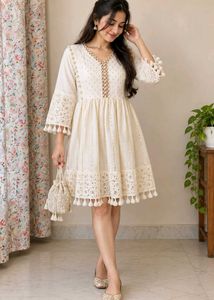 Pure Cotton Off White dress