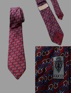 Gucci Silk Tie - Red Double G Pattern