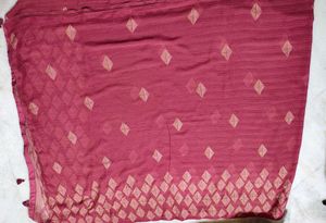 Maroon Diamond Print Saree