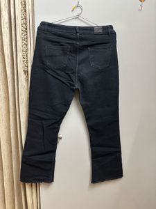 Plus Size Black Flared Denim Jeans