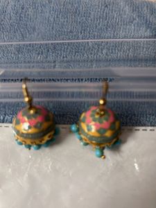 Pretty Boho powder blue Jhumka Earrings