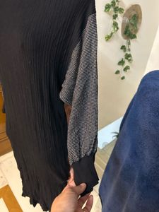 Black Midi Dress with Unique Sleeves