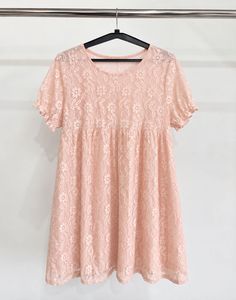 Charming Pink Lace Dress