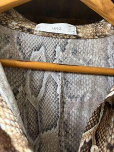 Snakeskin Print Shirt Dress &amp; Lime Pant
