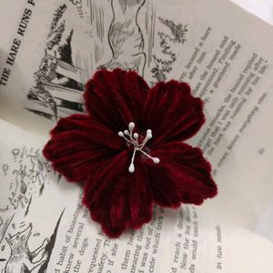 Velvet Flower Hair Clip