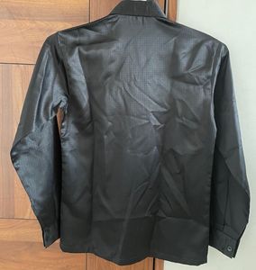 Sleek Black Button-Down Shirt