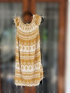 Boho Print Off-Shoulder Dress