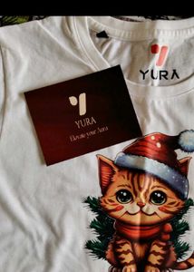 Cute Cat Christmas Crop Top