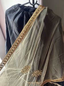 Elegant Black &amp; Gold Lehenga Choli Set