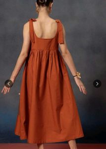 Rust Flower Maxi Dress
