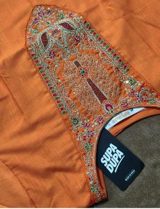 Elegant Orange Kurta Set with Dupatta