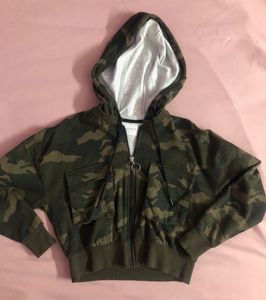 Westside Camo Cropped Zip-Up Hoodie/Jacket