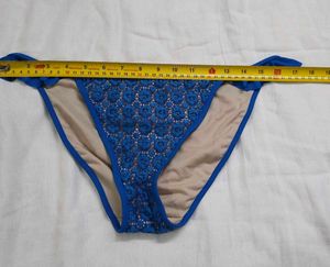 No Boundaries Blue Lace Bikini Bottom