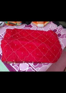Red Embroidered Organza Saree