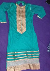 combo pack Party Wear Gown and Green Kurti