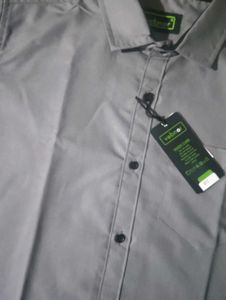 Men's Solid Grey Formal Shirt