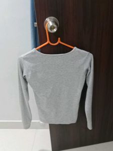 Simple Grey Long Sleeve Tee