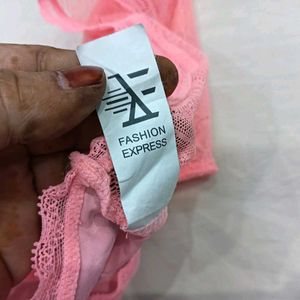 🪔 Cute Pink Lace Trim Briefs