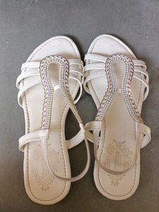 Stylish White Strappy Sandals