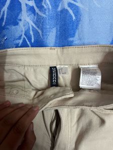 Stylish Wide Leg Beige Trousers