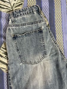 Vintage Wash Wide Leg Jeans