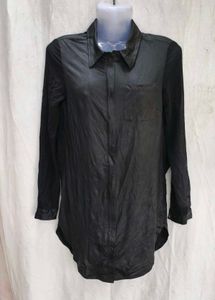 Black Long Sleeve Collared Shirt
