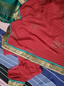 pretty Red saree ♥️🔥