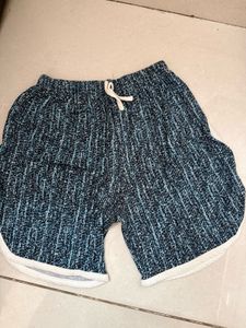 Stylish Blue Patterned Shorts