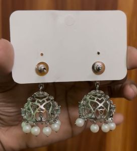 Stunning Jhumka Earrings with Pearls