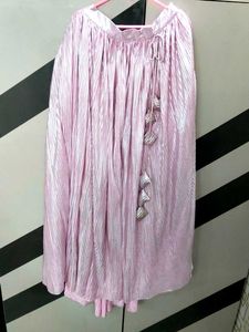 Pleated Pink Ethnic Skirt