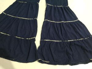 Cotton Navy Blue Sharara