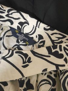 Black &amp; White Floral Kurta Set