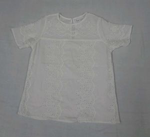 White Broderie Anglaise Top