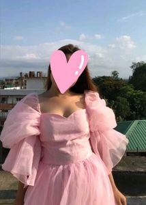 Designer Ball Gowm  Stunning Pink Tulle Gown with