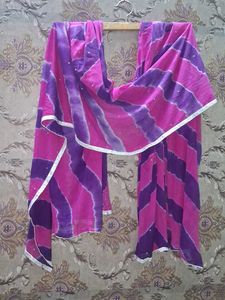 Vibrant Pink & Purple Striped Dupatta of 1